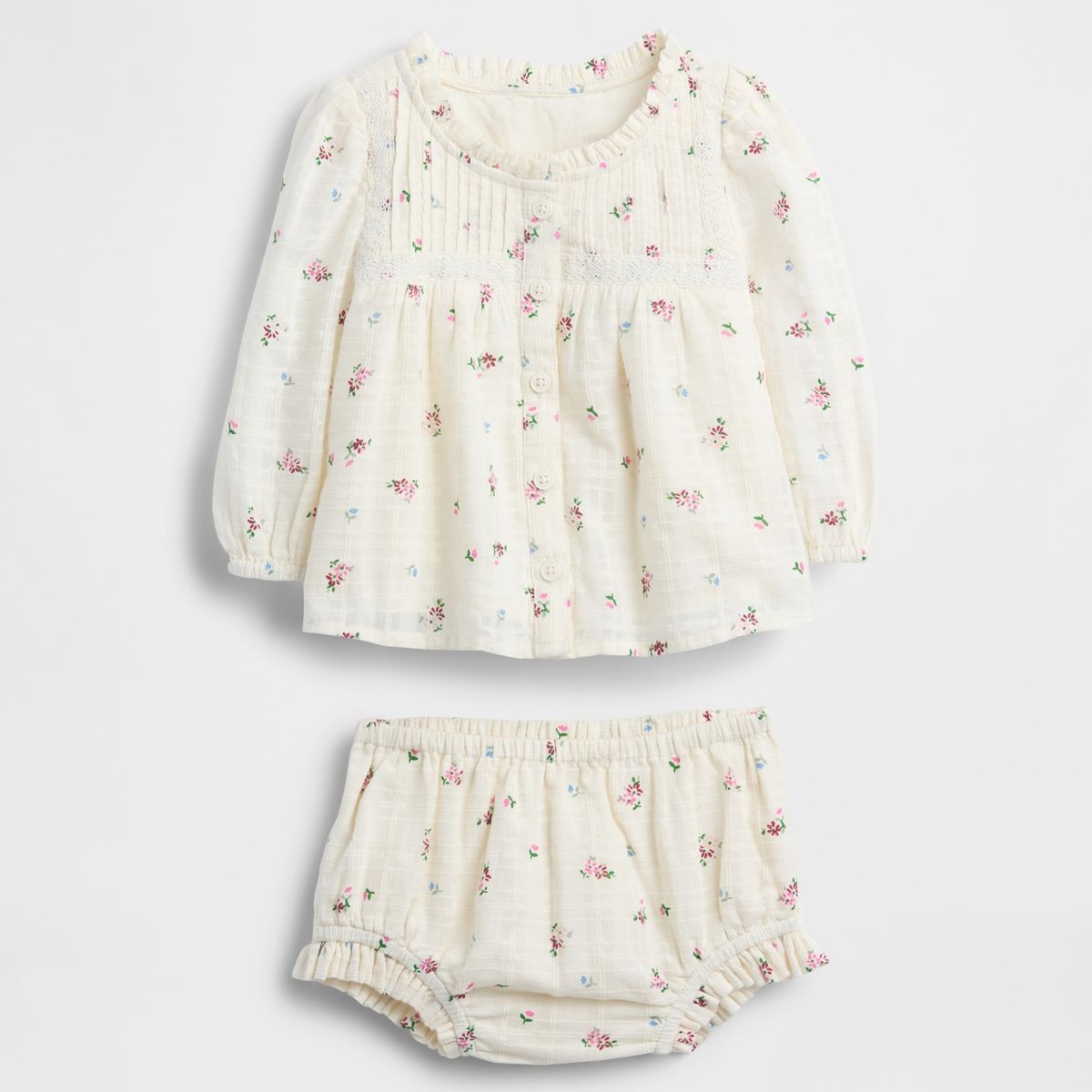 GAP - Vestido Bebe Niña Outfit Blanco Gap