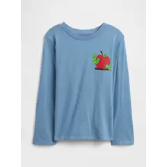 GAP - Polera Toddler Niño Manga Larga Graficas Azul