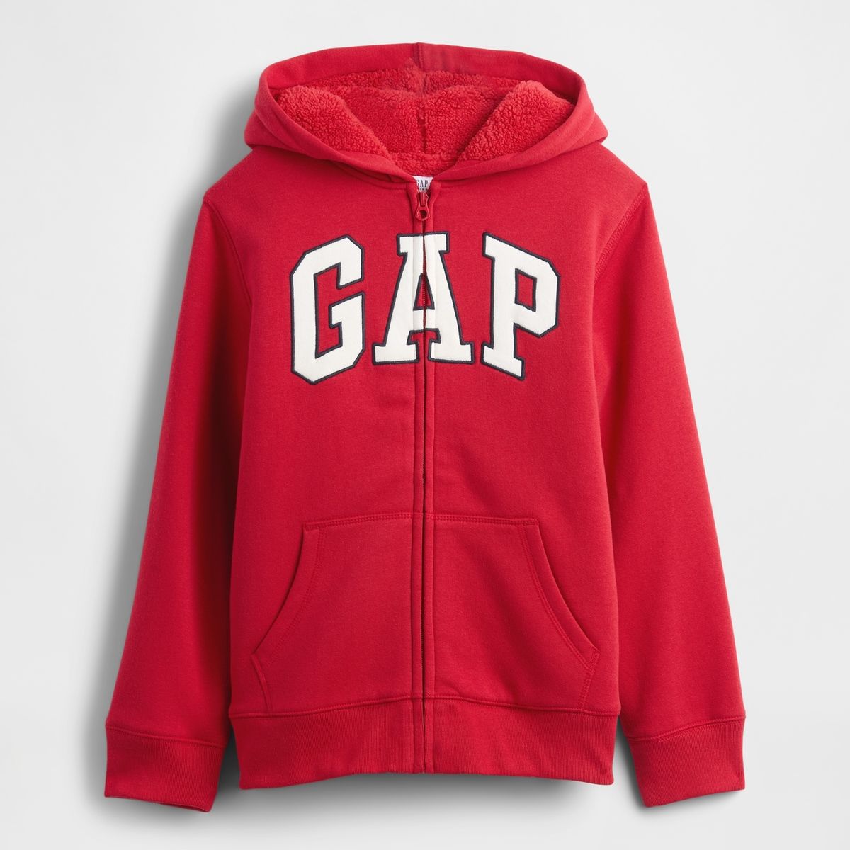 GAP - Polerón Niño Con Gorro Con Cierre Cozy Logo Rojo Gap