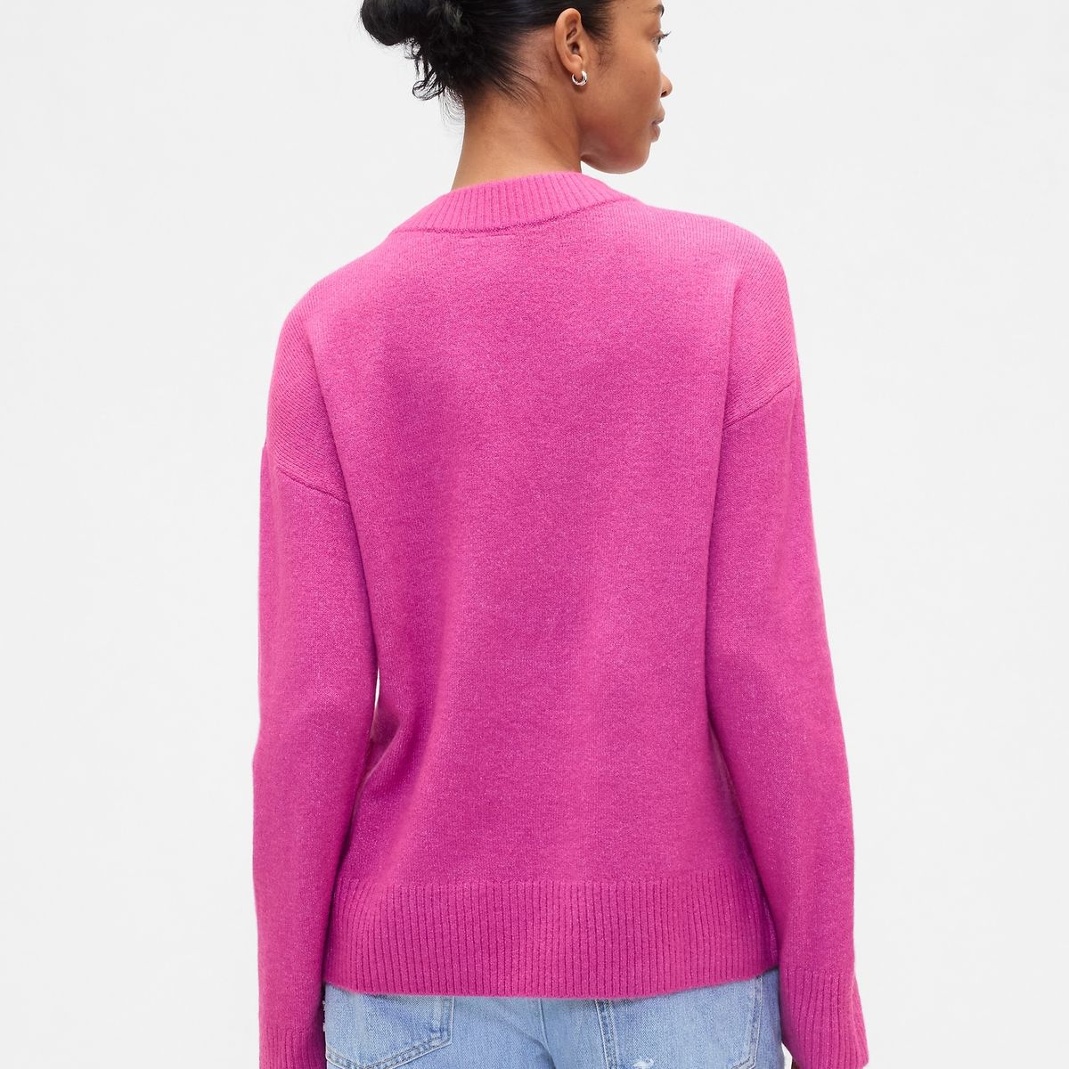 GAP - Sweater Mujer Gap Cuello V Fucsia