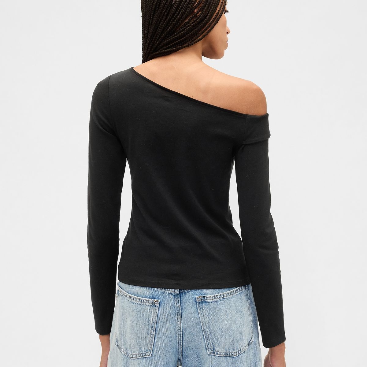 GAP - Polera Mujer Gap Manga Larga Negro