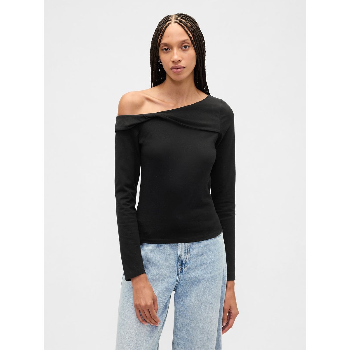 GAP - Polera Mujer Gap Manga Larga Negro