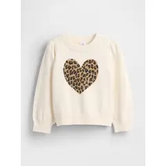 GAP - Sweater Toddler Niña Crew Blanco