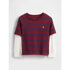 GAP - Polera Toddler Niño Manga Larga Rojo