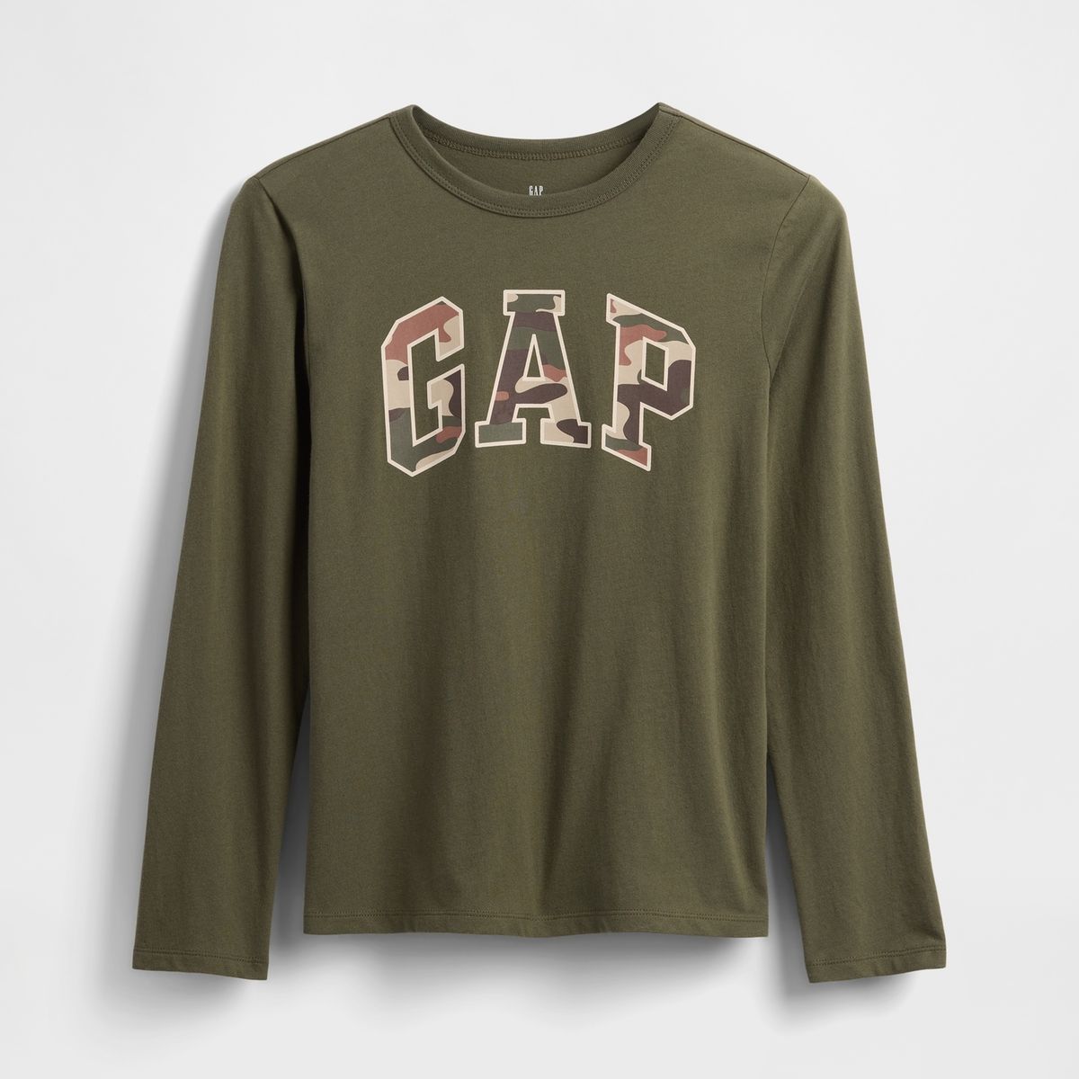 GAP - Polera Niño Gap Manga Larga Logo Verde