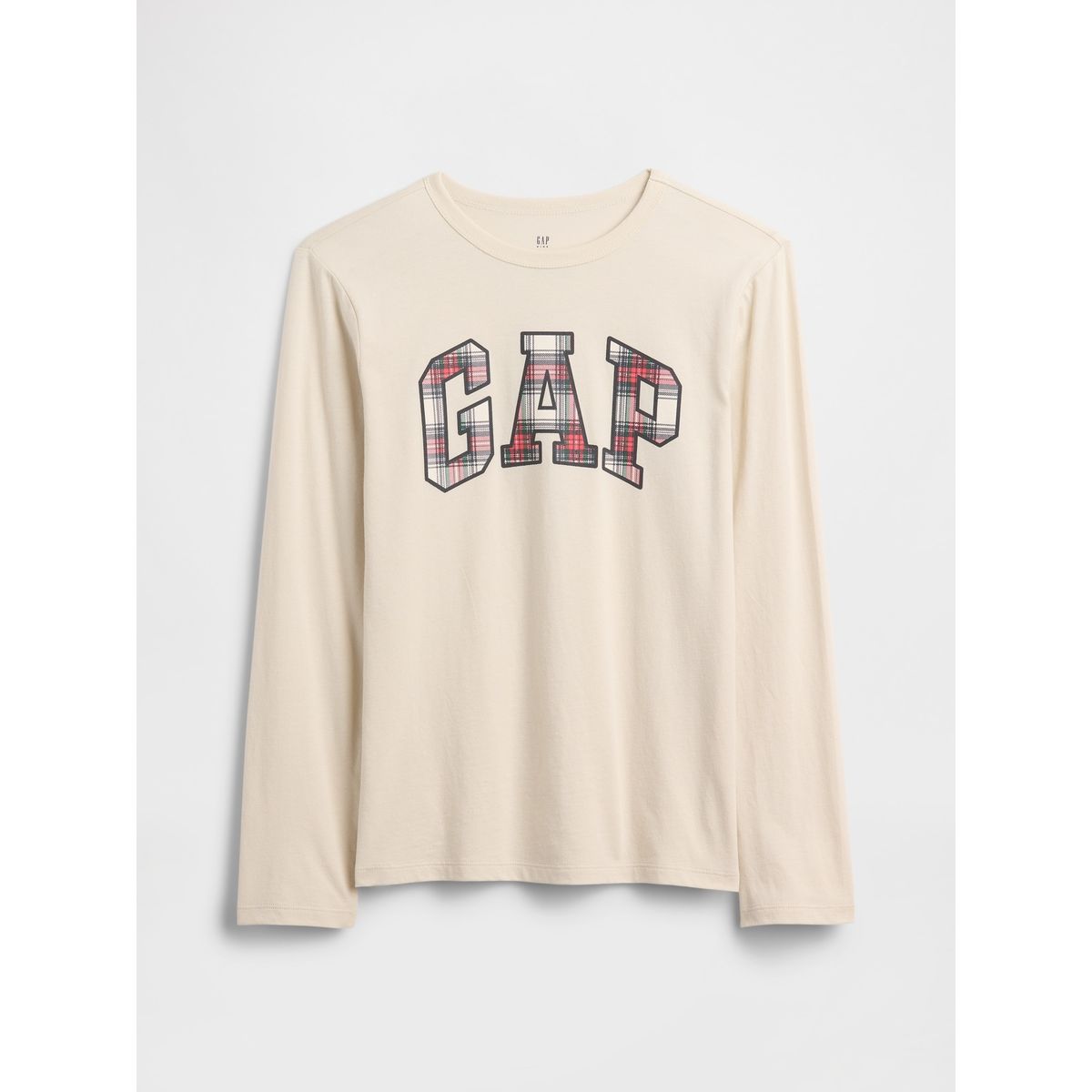 GAP - Polera Niño Manga Larga Logo Beige Gap