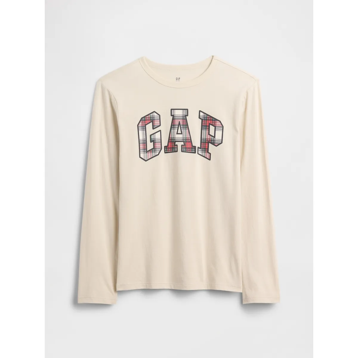 GAP - Polera Niño Manga Larga Logo Beige Gap