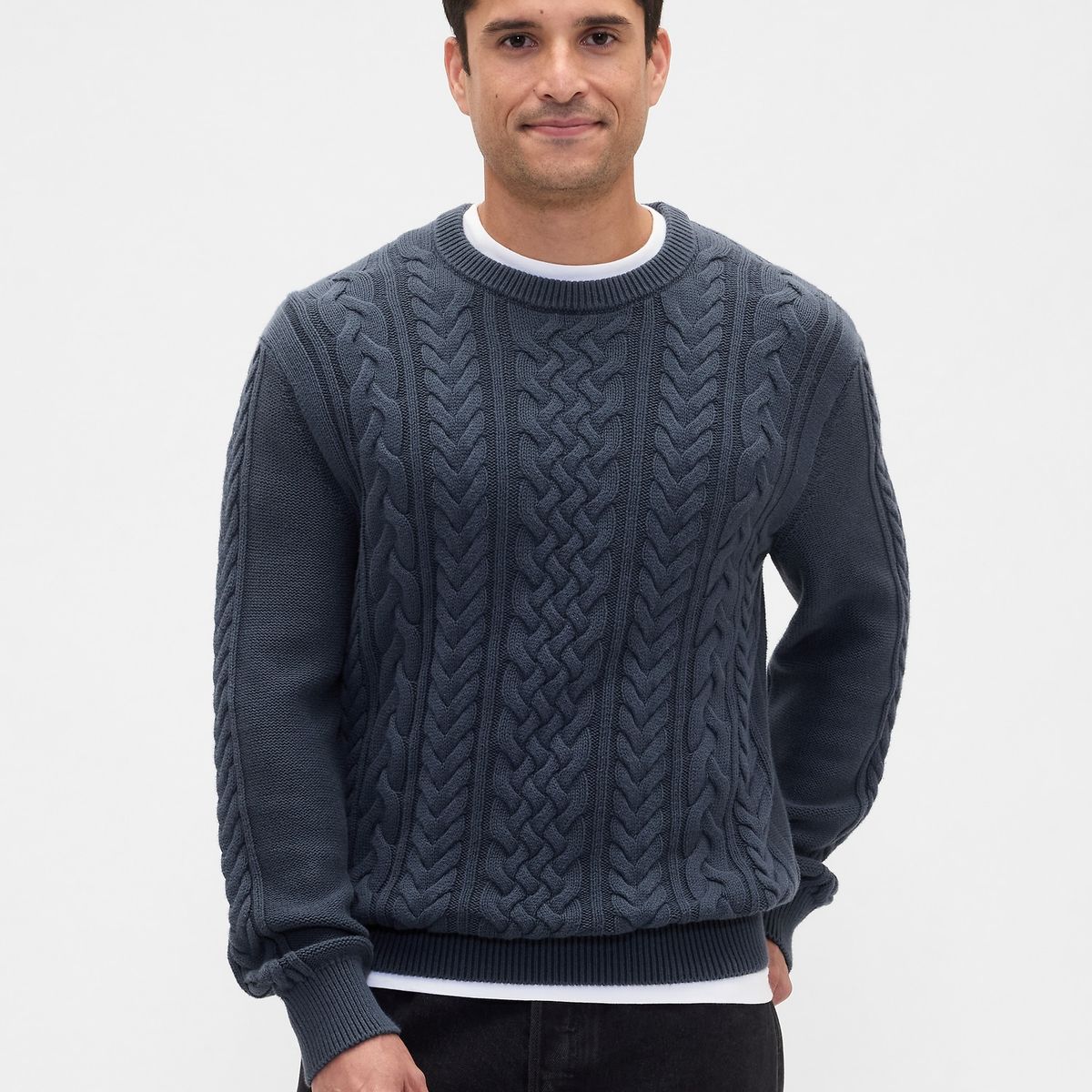 GAP - Sweater Hombre Crew Azul Gap
