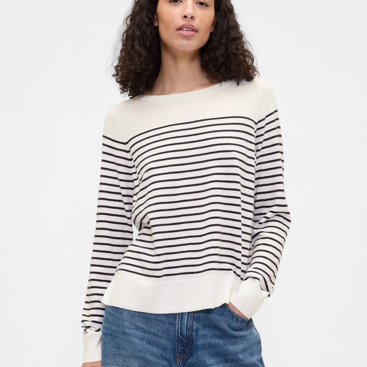 GAP - Sweater Mujer Gap Boatneck Gris