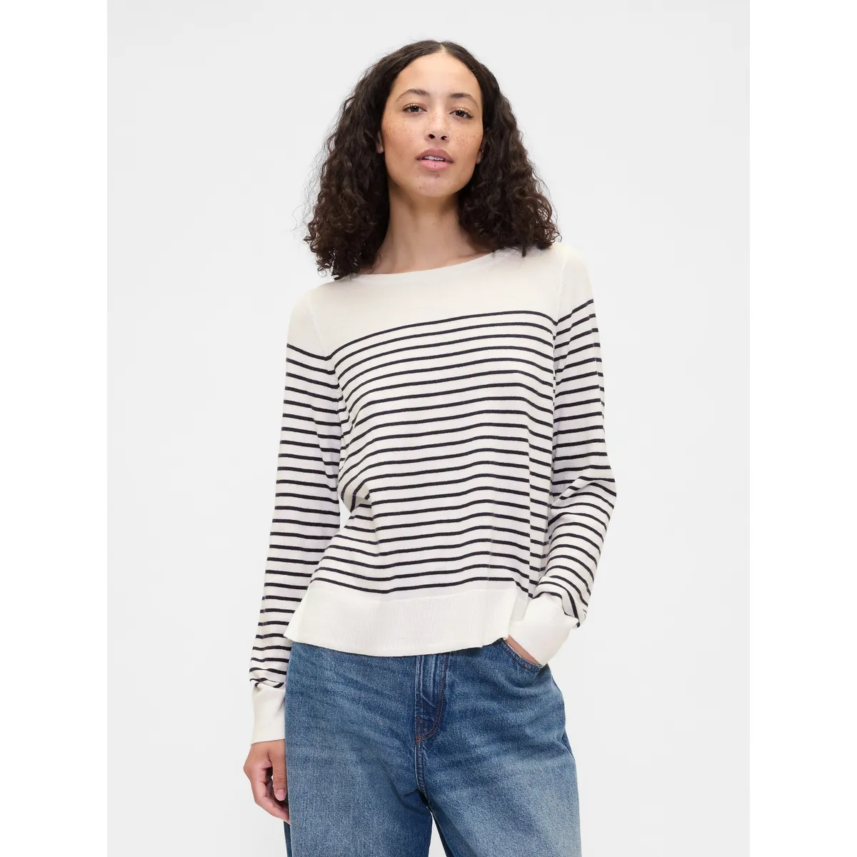 GAP - Sweater Mujer Gap Boatneck Gris