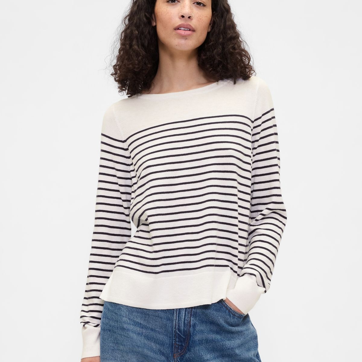 GAP - Sweater Mujer Gap Boatneck Gris