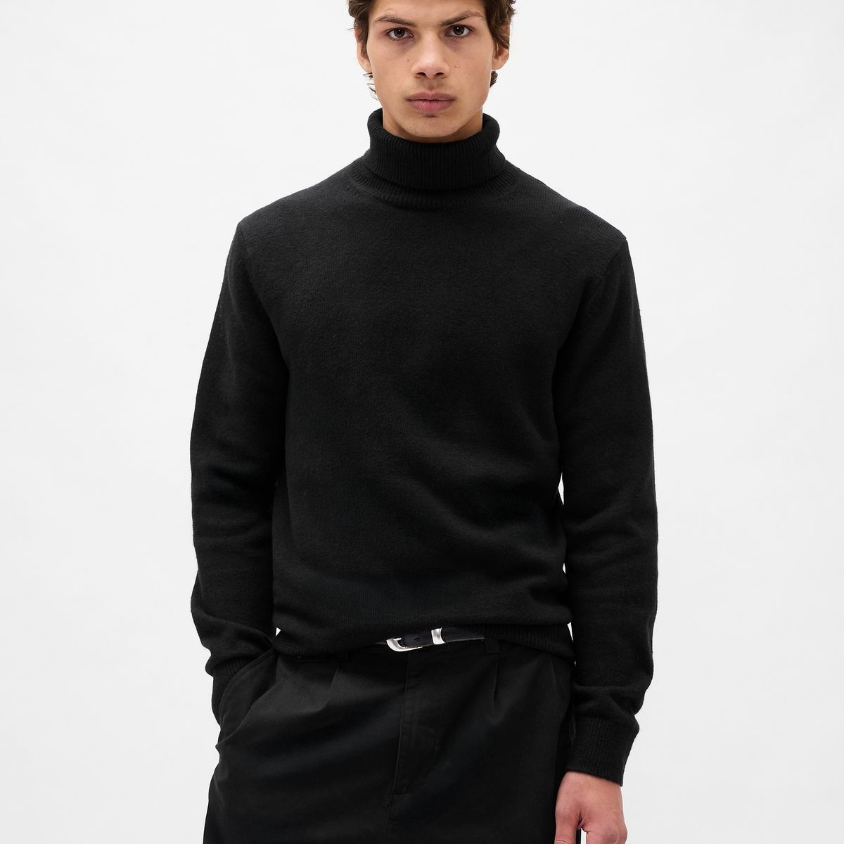 GAP - Sweater Hombre Gap Algodón Tneck Negro