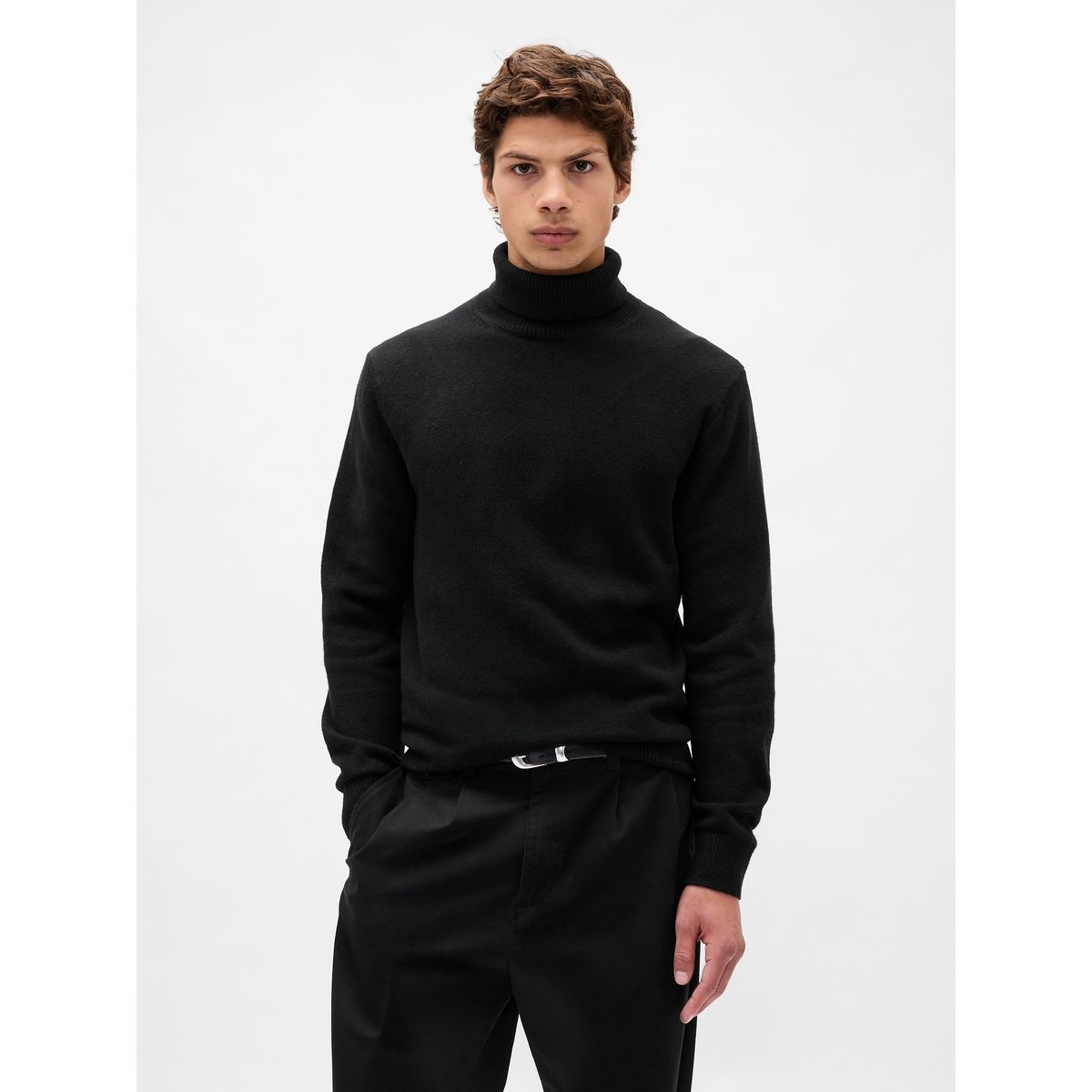 GAP - Sweater Hombre Gap Algodón Tneck Negro
