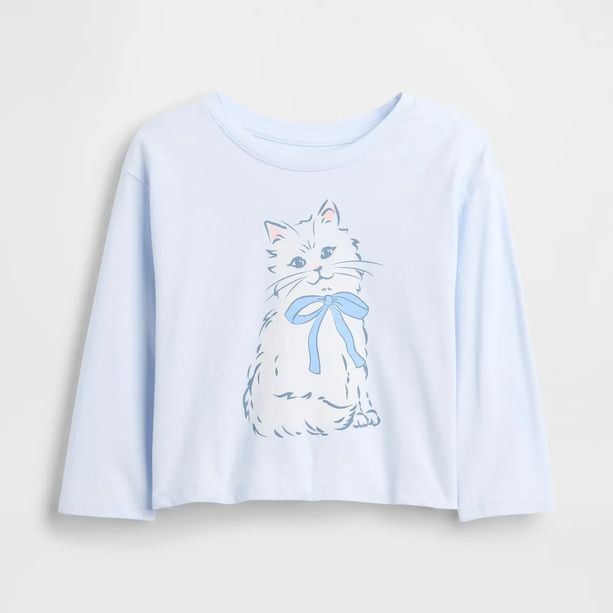 GAP - Polera Toddler Niña Gap Manga Larga Azul