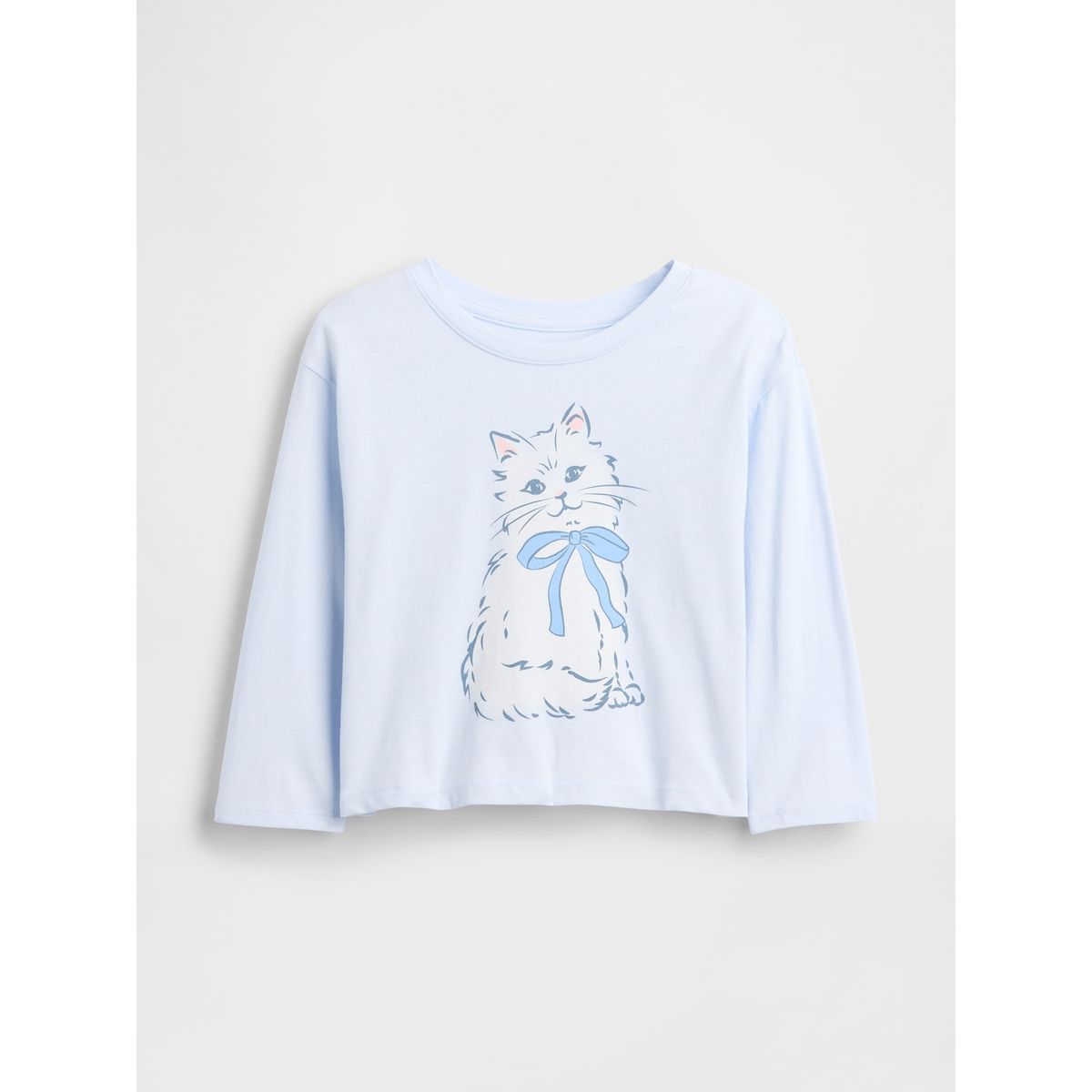 GAP - Polera Toddler Niña Gap Manga Larga Azul