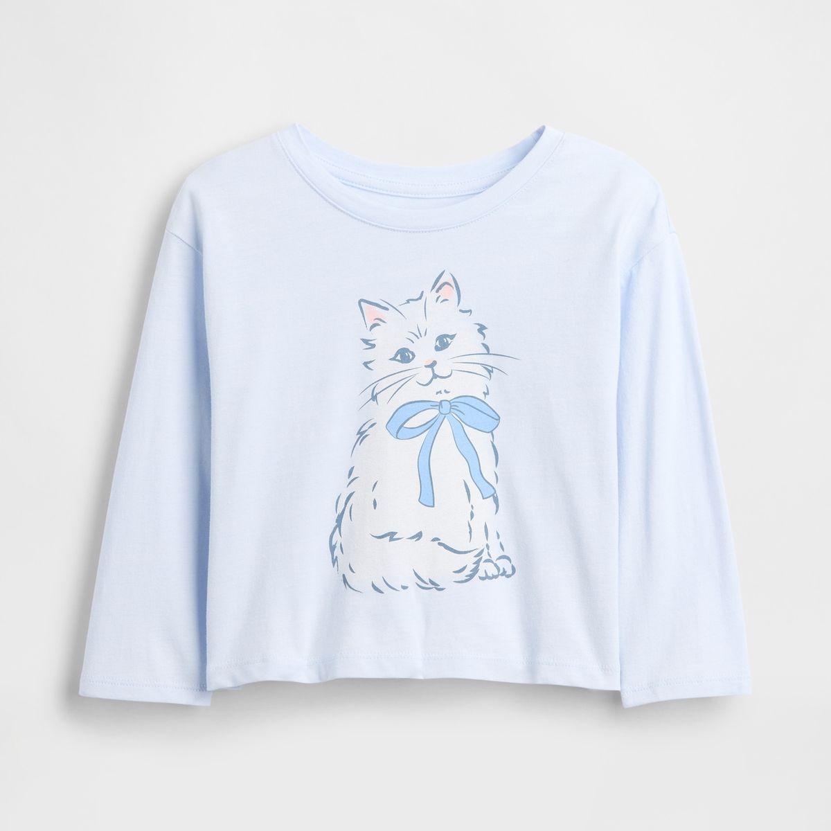 GAP - Polera Toddler Niña Gap Manga Larga Azul