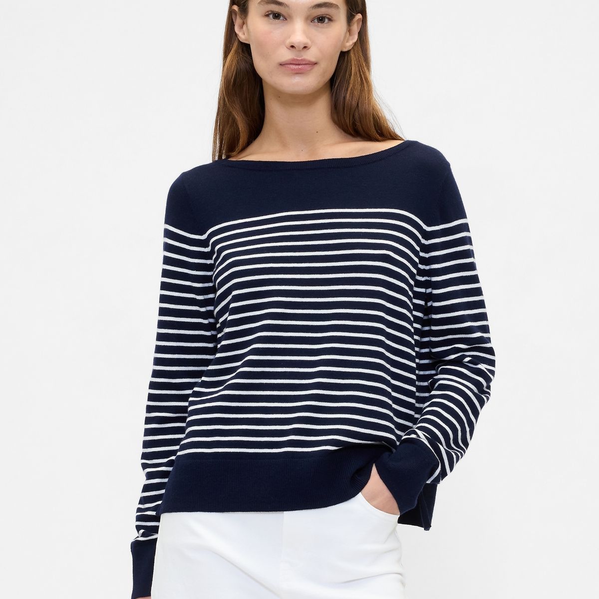 GAP - Sweater Mujer Boatneck Azul Gap
