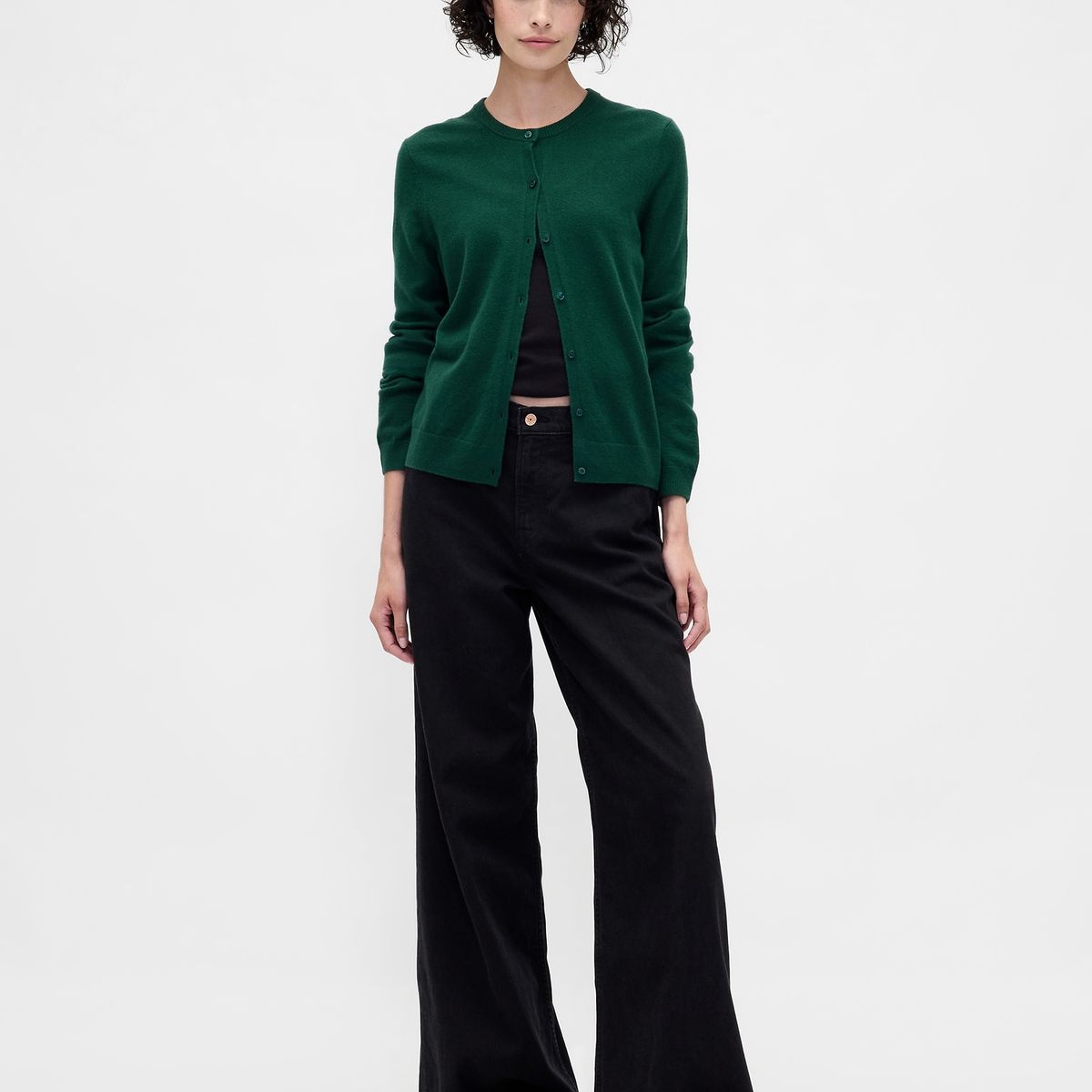 GAP - Chaleco Mujer Gap Cashsoft Algodón Verde