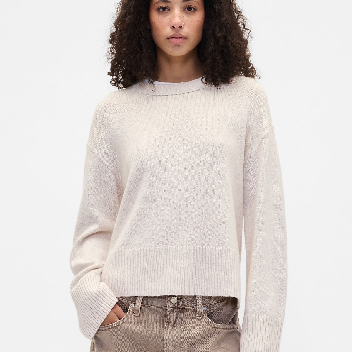 GAP - Sweater Mujer Cashsoft Café Gap