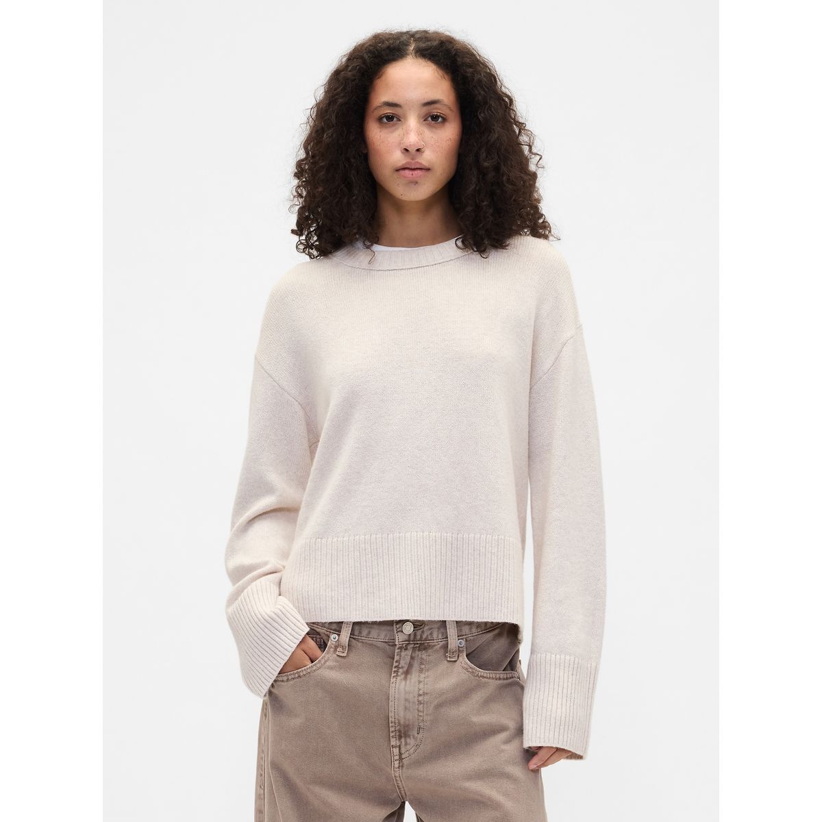 GAP - Sweater Mujer Cashsoft Café Gap