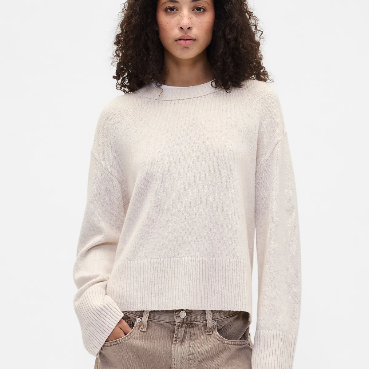 GAP - Sweater Mujer Cashsoft Café Gap