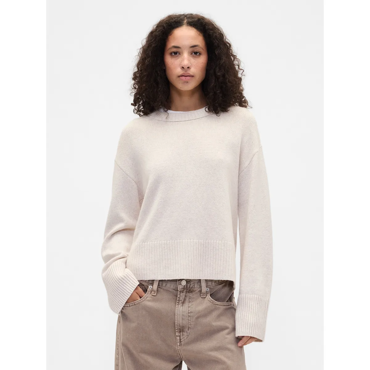 GAP - Sweater Mujer Cashsoft Café Gap