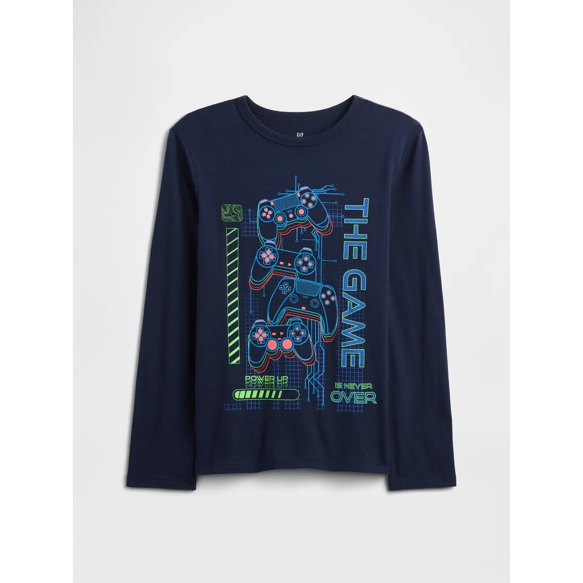 GAP - Polera Niño Gap Manga Larga Azul