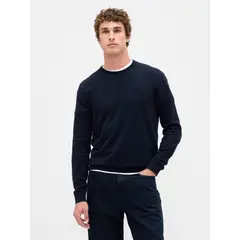 GAP - Sweater Hombre Crew Cashsoft Azul