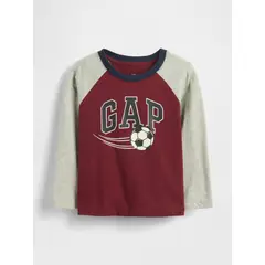 GAP - Polera Toddler Niño Manga Larga Logo Rojo