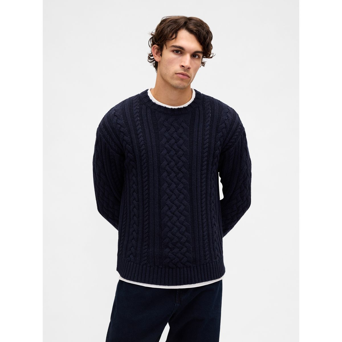 GAP - Sweater Hombre Gap Azul Algodón