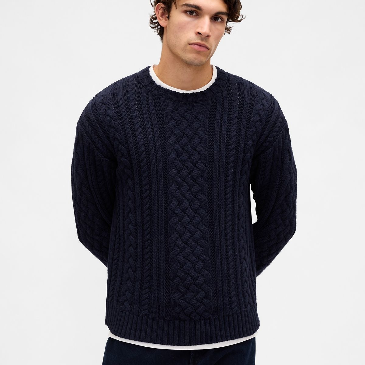 GAP - Sweater Hombre Gap Azul Algodón