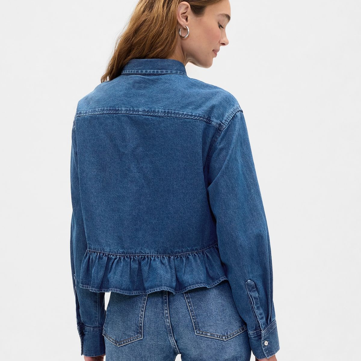 GAP - Blusa Mujer Manga Larga Denim Gap