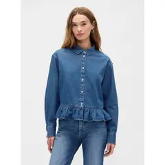 GAP - Blusa Mujer Manga Larga Denim