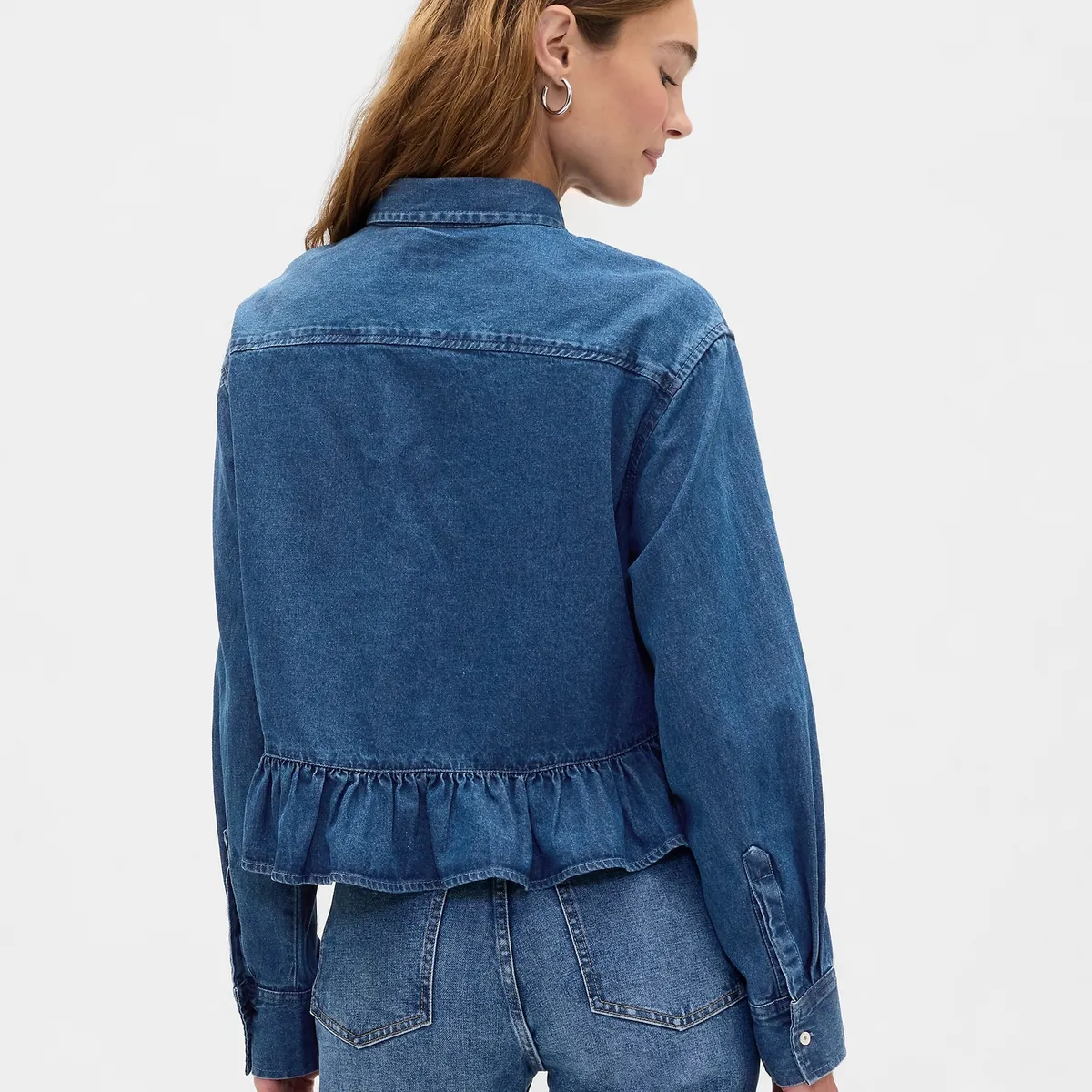 GAP - Blusa Mujer Manga Larga Denim Gap