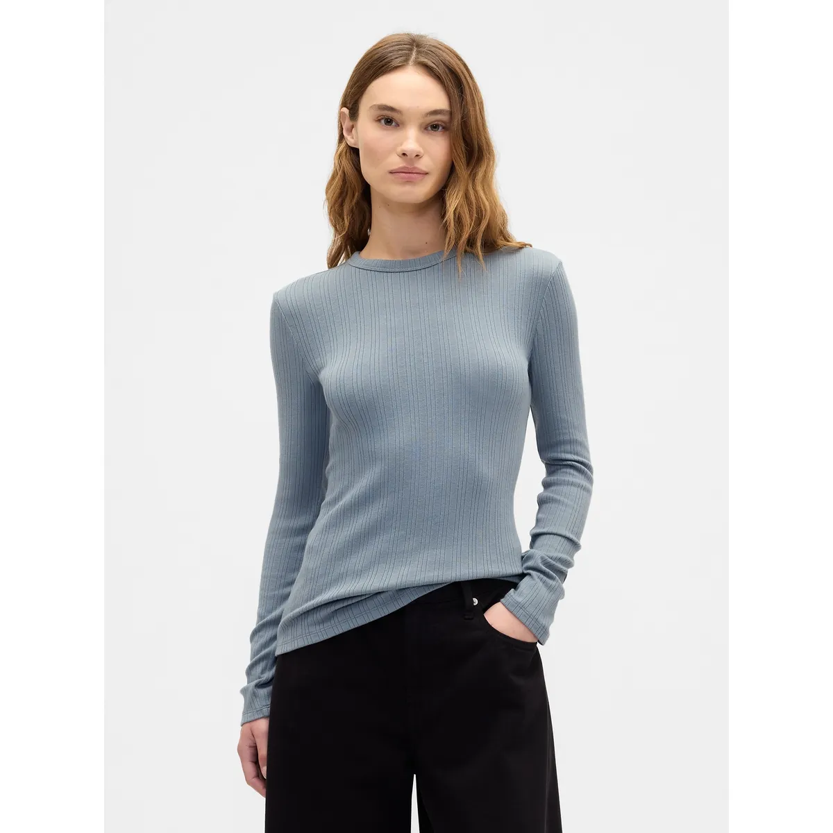 GAP - Polera Mujer Manga Larga Verde Gap