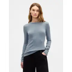 GAP - Polera Mujer Manga Larga Verde