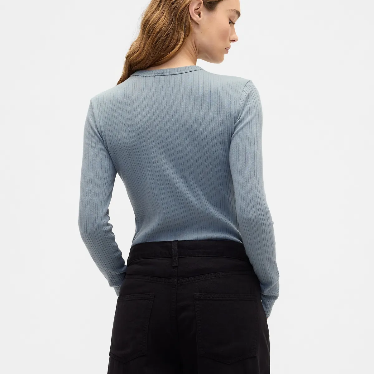 GAP - Polera Mujer Manga Larga Verde Gap