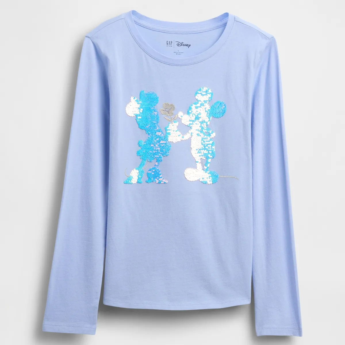 GAP - Polera Niña Manga Larga Flippy Azul Gap