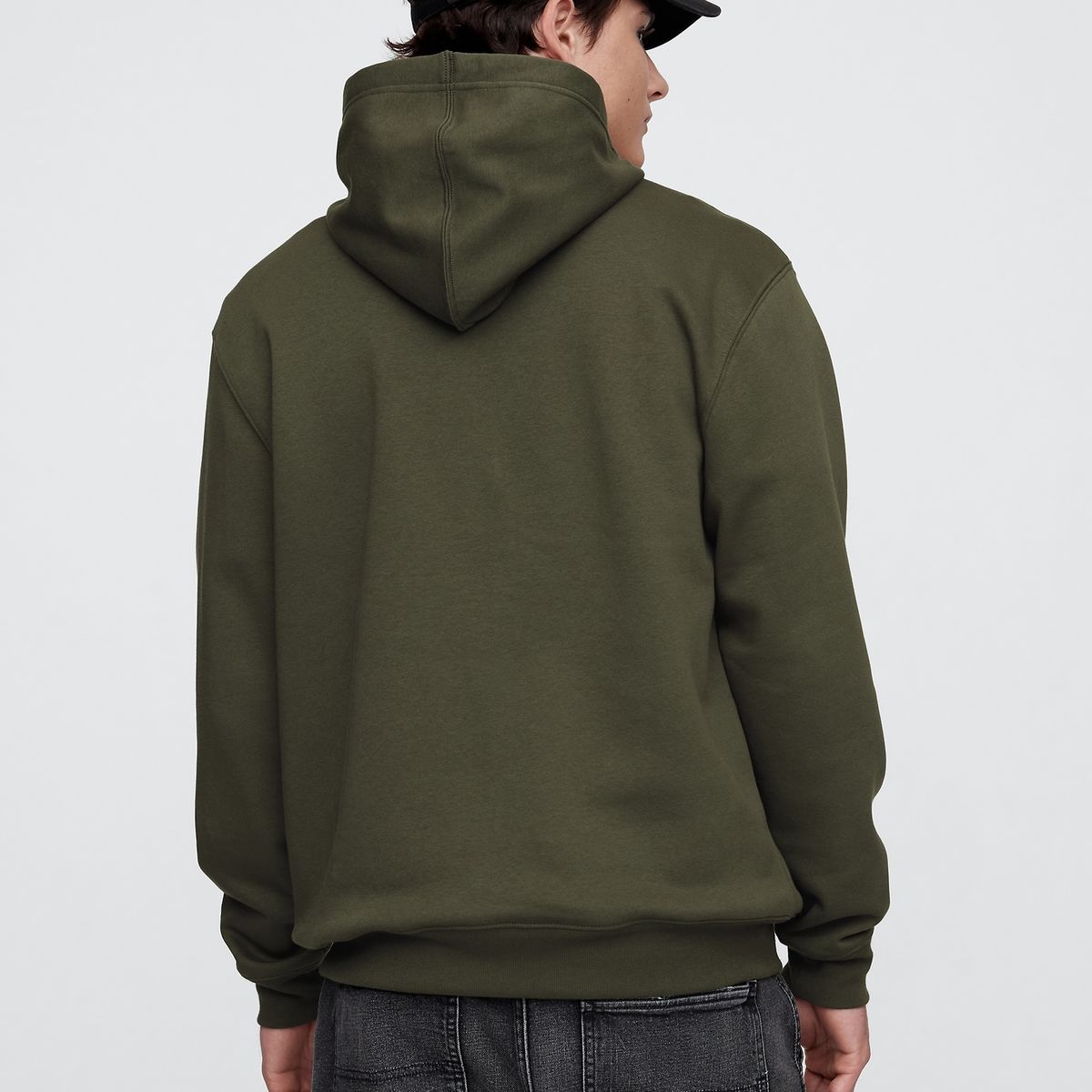 GAP - Polerón Hombre Gap Con Gorro Sin Cierre Logo Negro