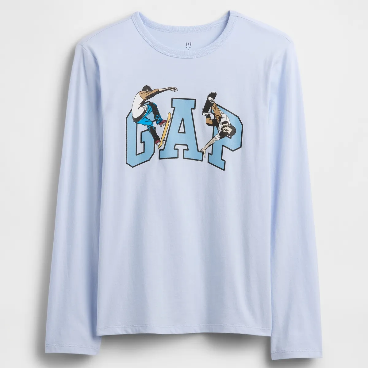 GAP - Polera Niño Gap Manga Larga Logo Azul