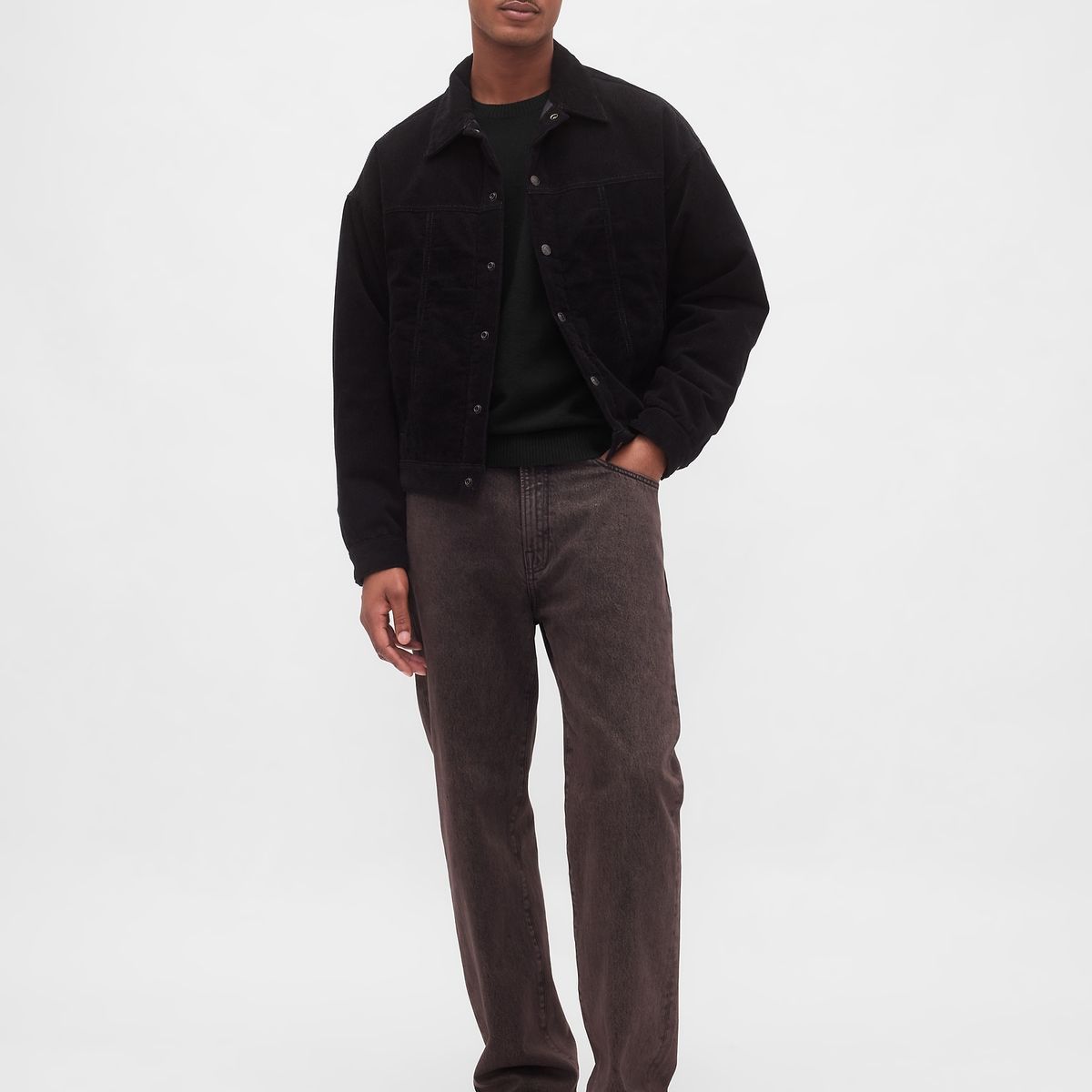 GAP - Sweater Hombre Crew Cashsoft Negro Gap