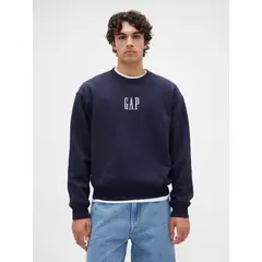 GAP - Polerón Hombre Sin Gorro Logo Crew Azul