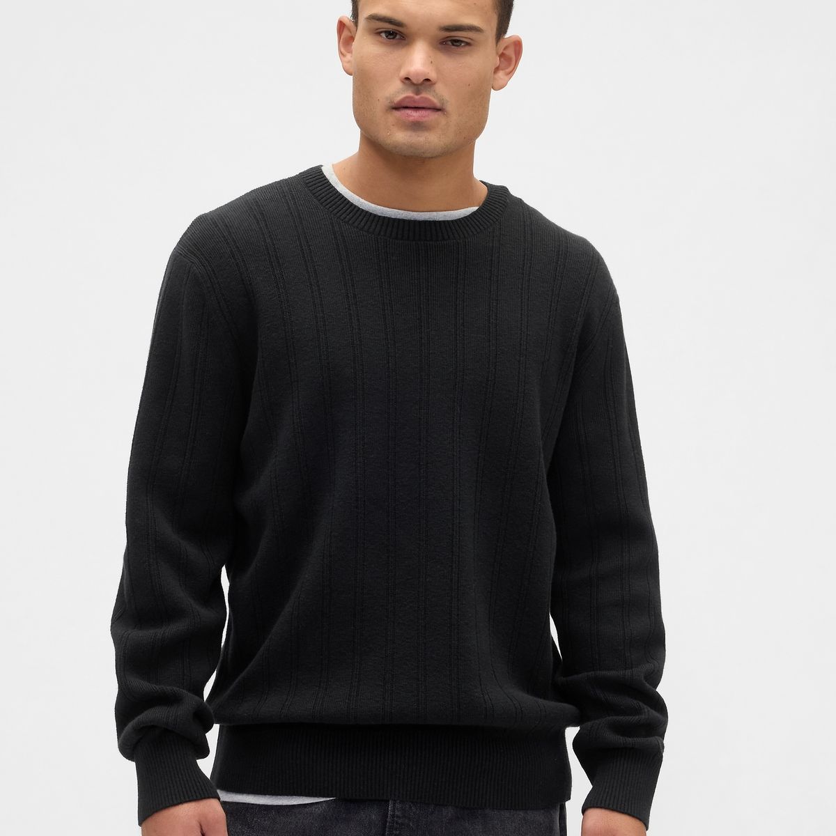 GAP - Sweater Hombre Crew Cashsoft Negro Gap