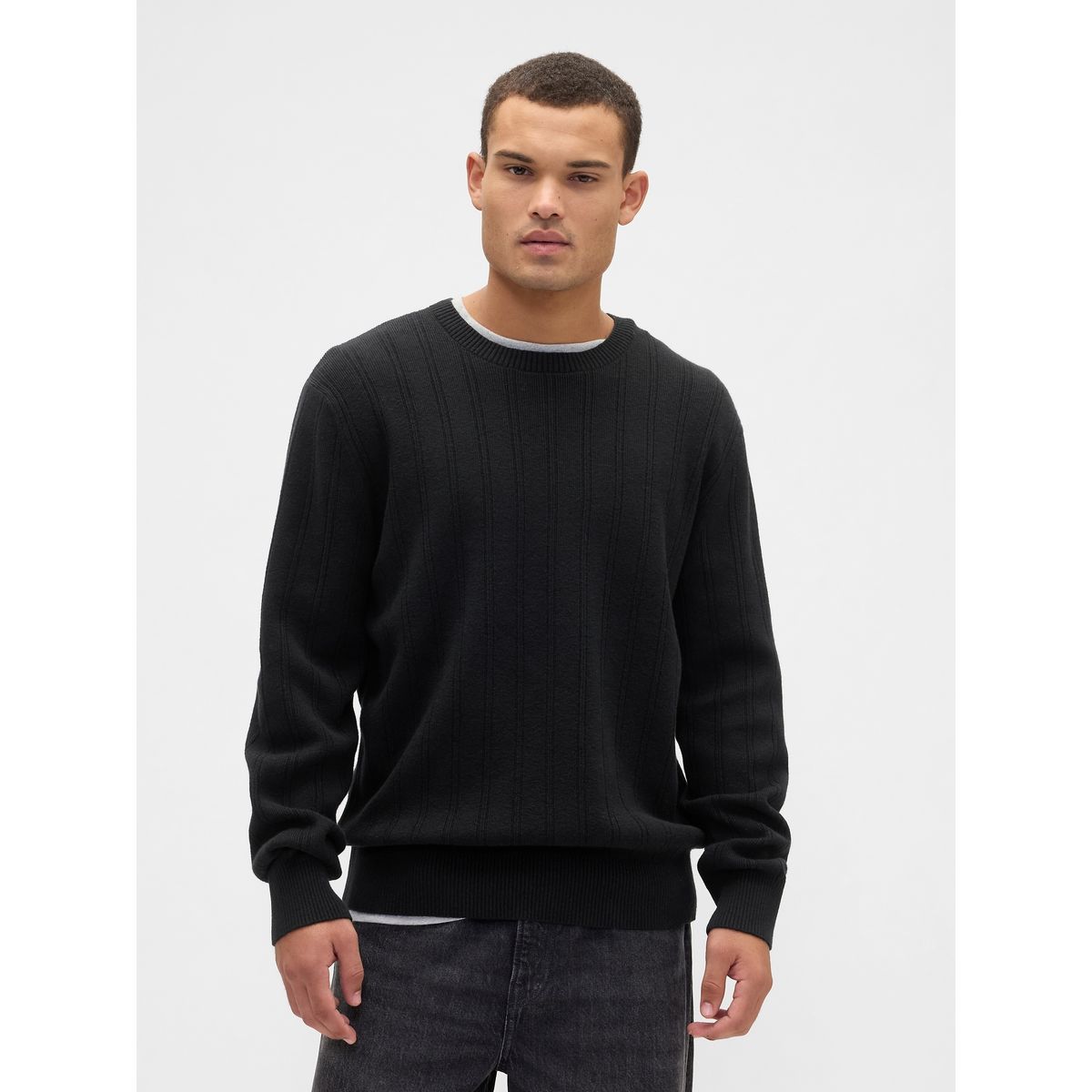 GAP - Sweater Hombre Crew Cashsoft Negro Gap