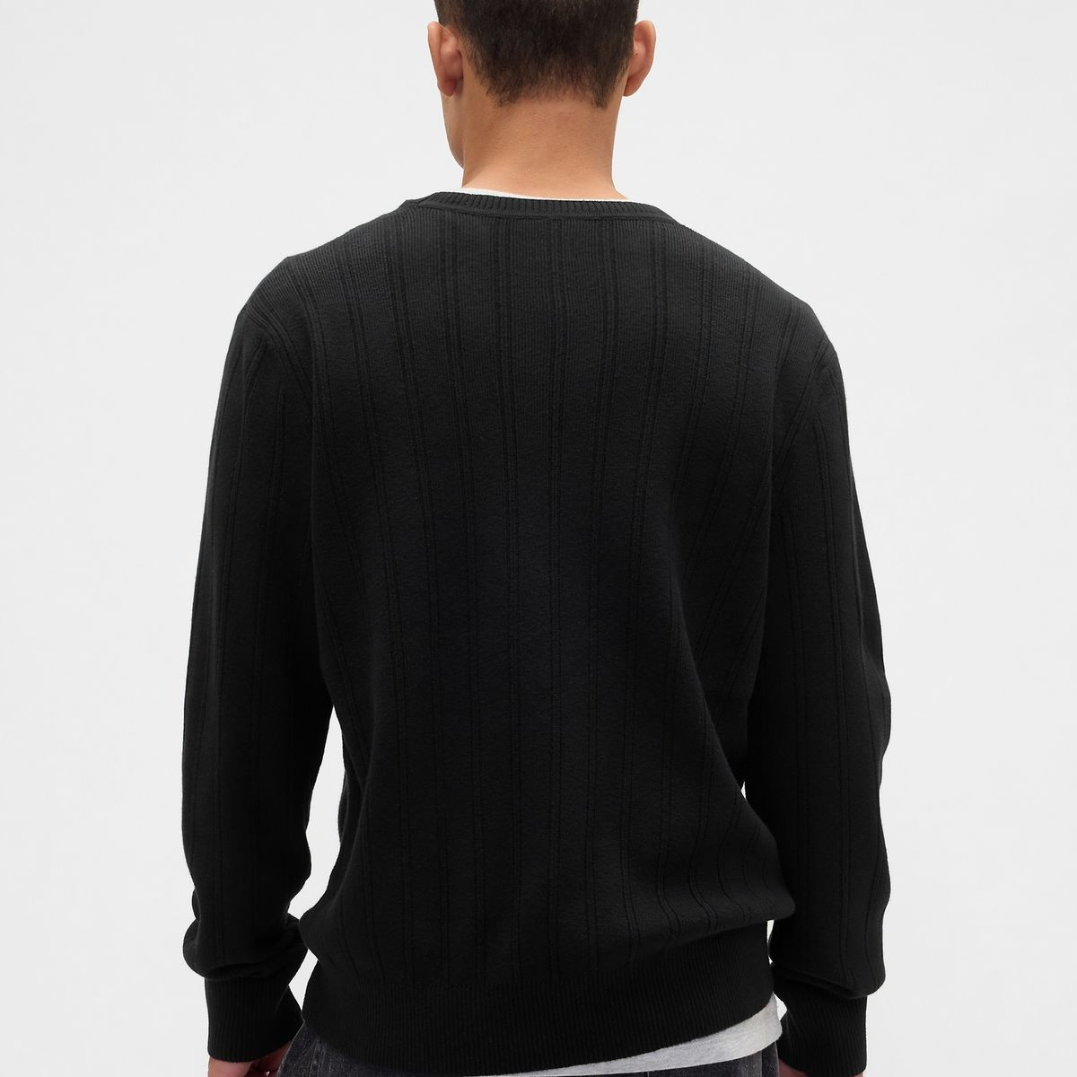 GAP - Sweater Hombre Crew Cashsoft Negro Gap