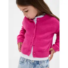 GAP - Chaleco Toddler Niña Cardigan Fucsia