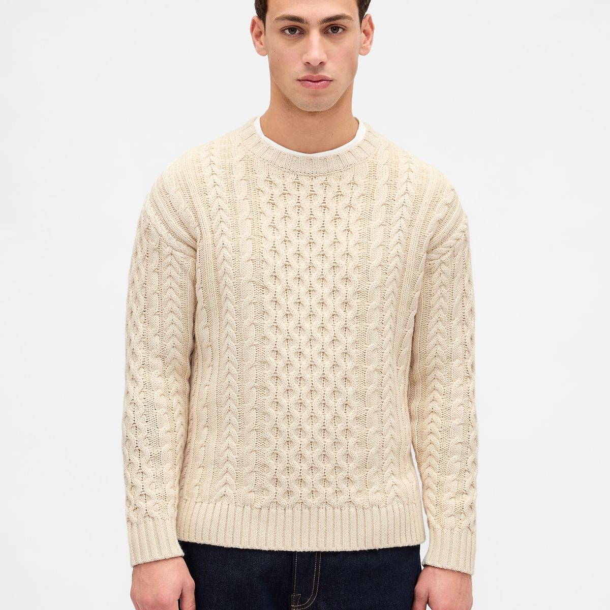 GAP - Sweater Hombre Gap Beige Algodón