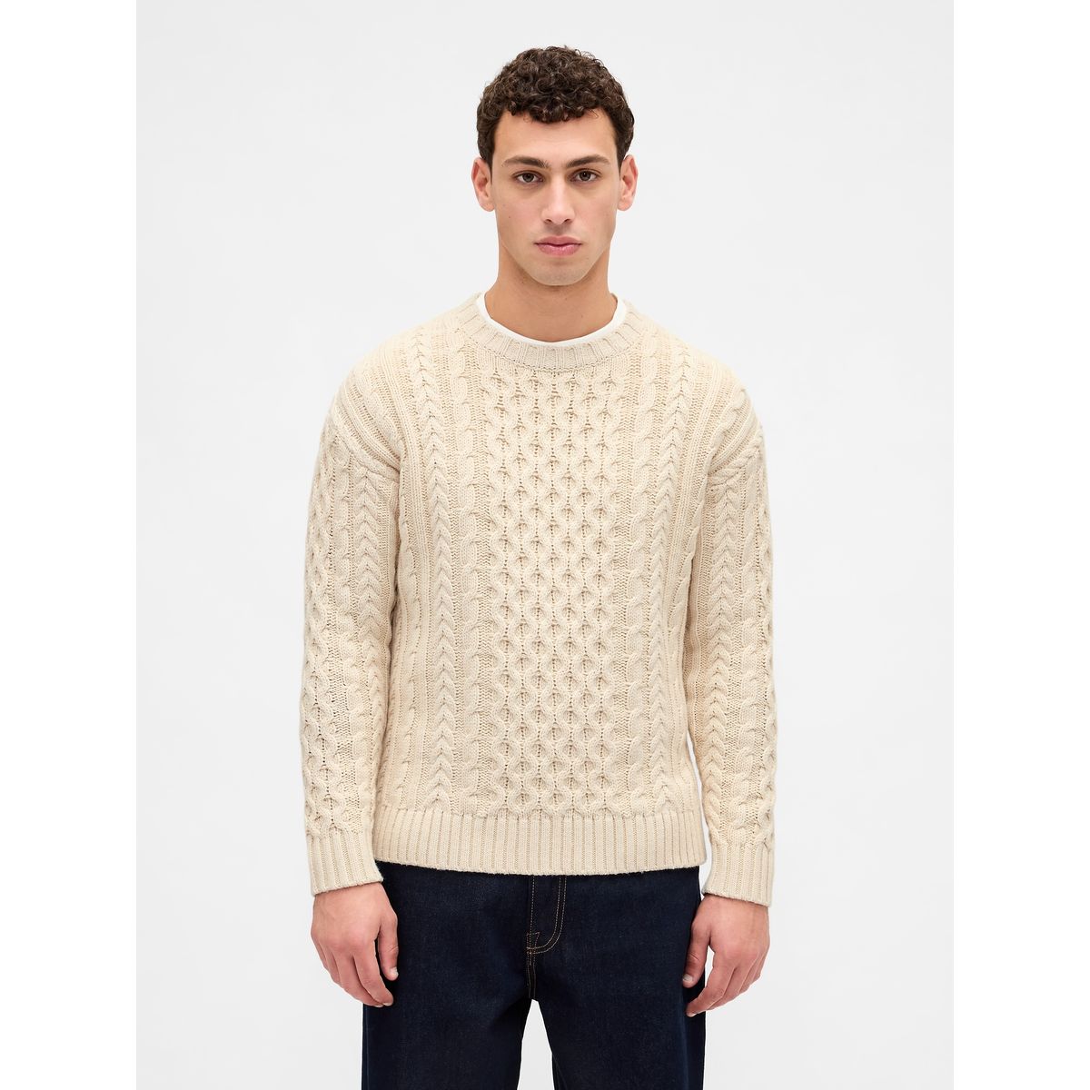 GAP - Sweater Hombre Gap Beige Algodón
