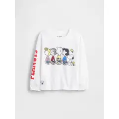 GAP - Polera Toddler Niño Manga Larga Blanco