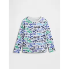 GAP - Polera Toddler Niño Manga Larga Graficas Gris
